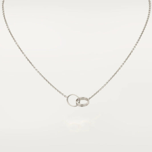 [Amore Jewelry]LOVE NECKLACE PINK GOLD AND SILVER