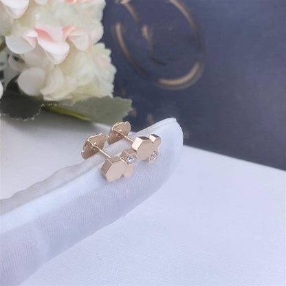 [Amore Jewelry]BEE LOVE PINK GOLD DIAMOND EARRINGS