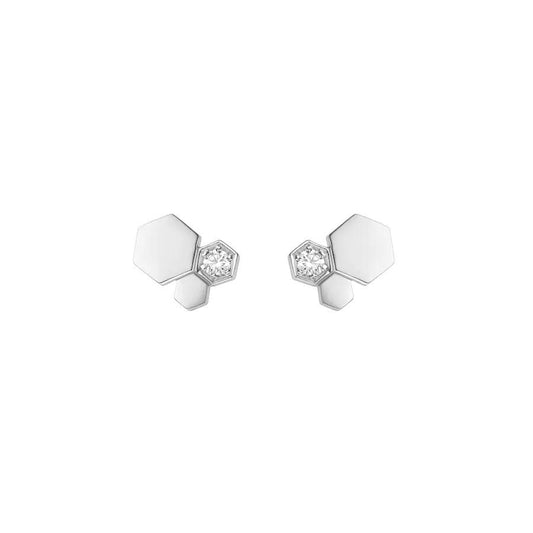 [Amore Jewelry]BEE LOVE SILVER DIAMOND EARRINGS