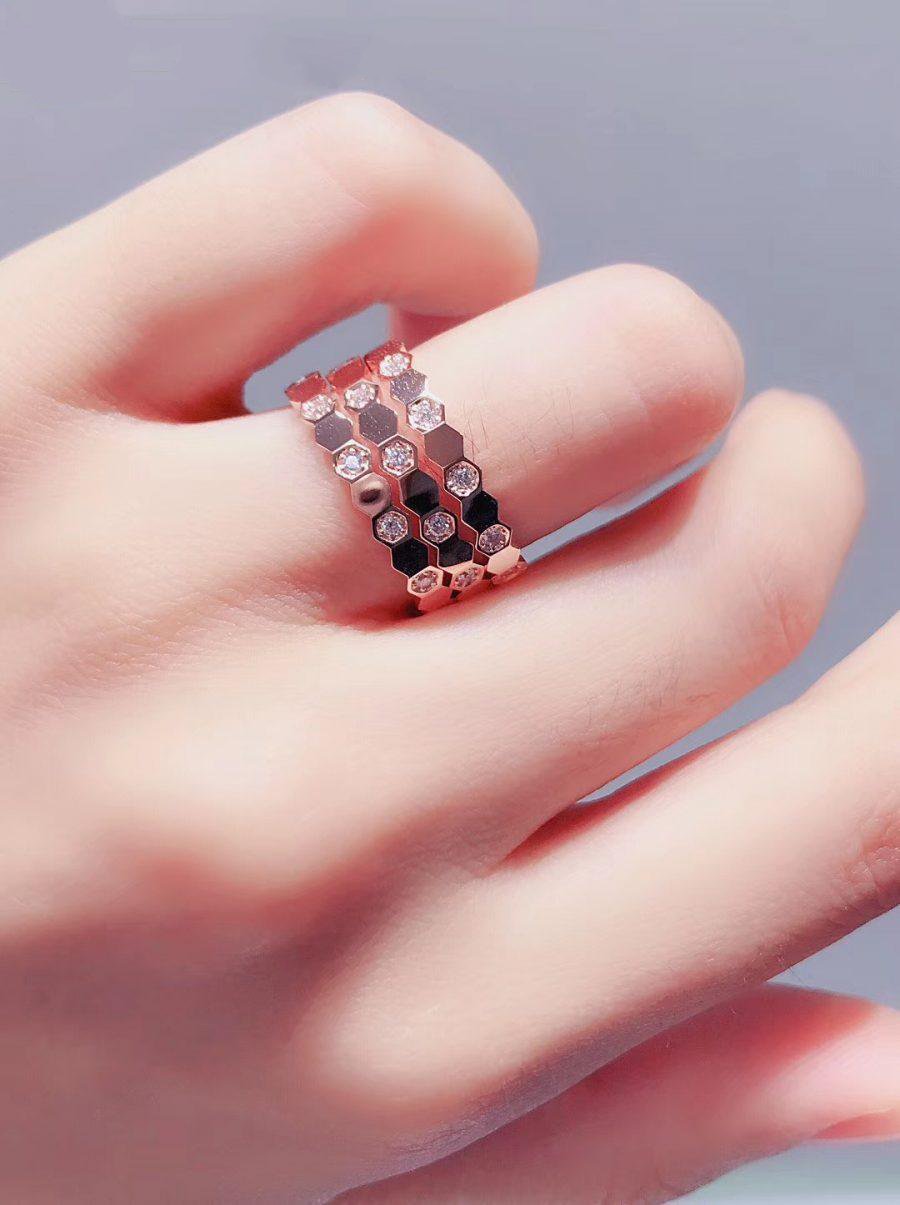 [Amore Jewelry]BEE LOVE RING PINK GOLD DIAMOND