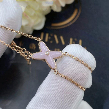 [Amore Jewelry]JEUX BRACELET PINK MOP PINK GOLD 1 DIAMOND