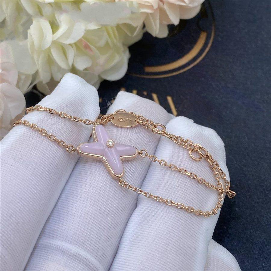 [Amore Jewelry]JEUX BRACELET PINK MOP PINK GOLD 1 DIAMOND