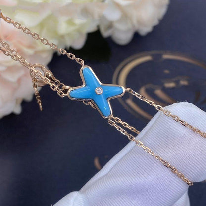 [Amore Jewelry]JEUX BRACELET TURQUOISE PINK GOLD 1 DIAMOND