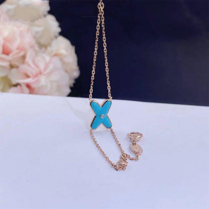 [Amore Jewelry]JEUX BRACELET TURQUOISE PINK GOLD 1 DIAMOND