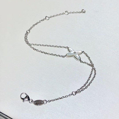 [Amore Jewelry]JEUX BRACELET WHITE MOP SILVER 1 DIAMOND