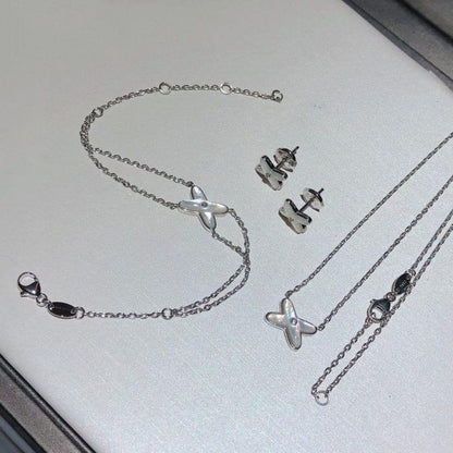 [Amore Jewelry]JEUX BRACELET WHITE MOP SILVER 1 DIAMOND