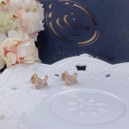 [Amore Jewelry]JEUX DE PINK GOLD DIAMOND EARRINGS