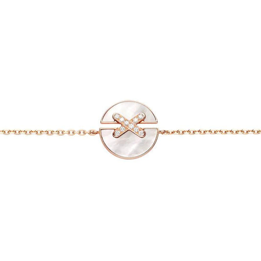 [Amore Jewelry]JEUX DE BRACELET MOP PINK GOLD DIAMONDS