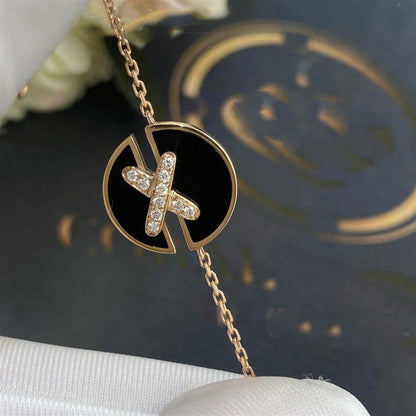 [Amore Jewelry]JEUX DE BRACELET ONYX PINK GOLD DIAMOND