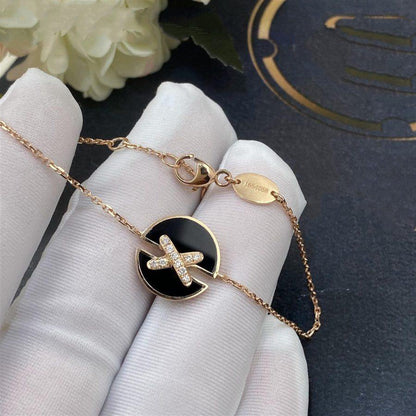 [Amore Jewelry]JEUX DE BRACELET ONYX PINK GOLD DIAMOND
