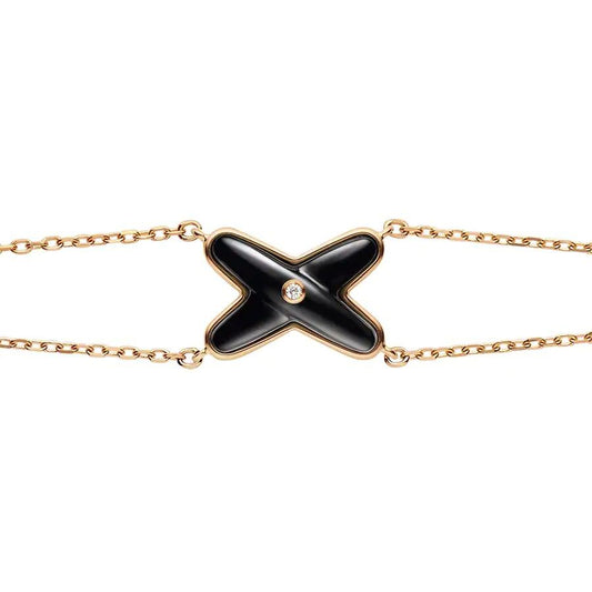 [Amore Jewelry]JEUX BRACELET ONYX PINK GOLD 1 DIAMOND