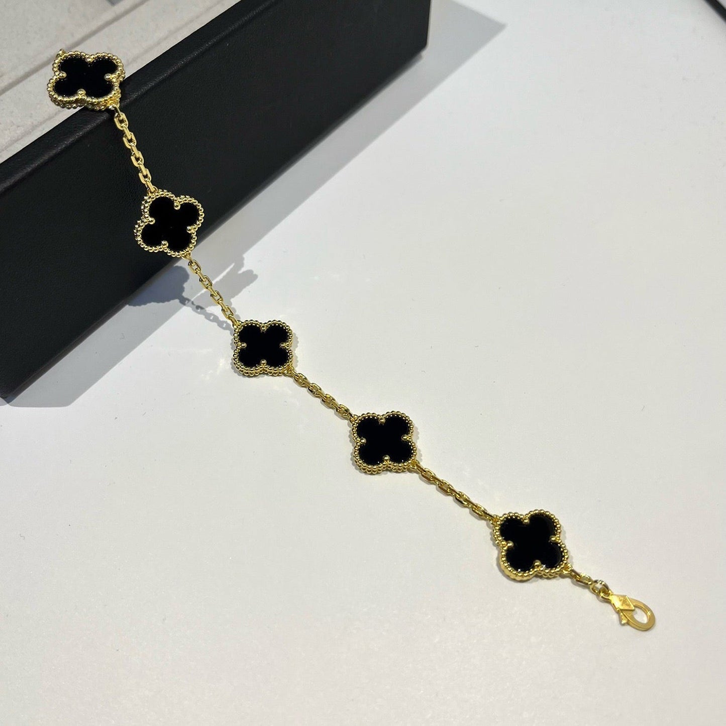 [Amore Jewelry]CLOVER  5 MOTIFS BLACK ONYX BRACELET