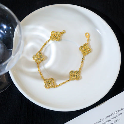 [Amore Jewelry]CLOVER 5 MOTIFS BRONZING BRACELET