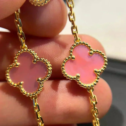 [Amore Jewelry]CLOVER 5 PINK MOP BRACELET