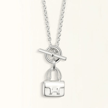 [Amore Jewelry]POP H PEDANT SILVER NECKLACE