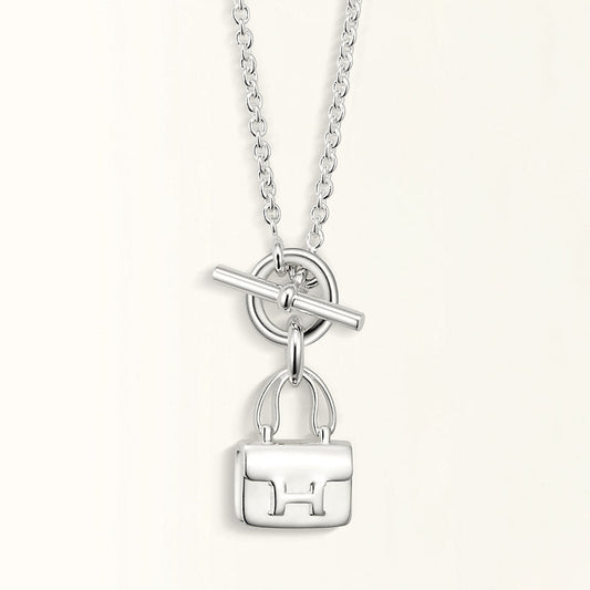 [Amore Jewelry]POP H PEDANT SILVER NECKLACE