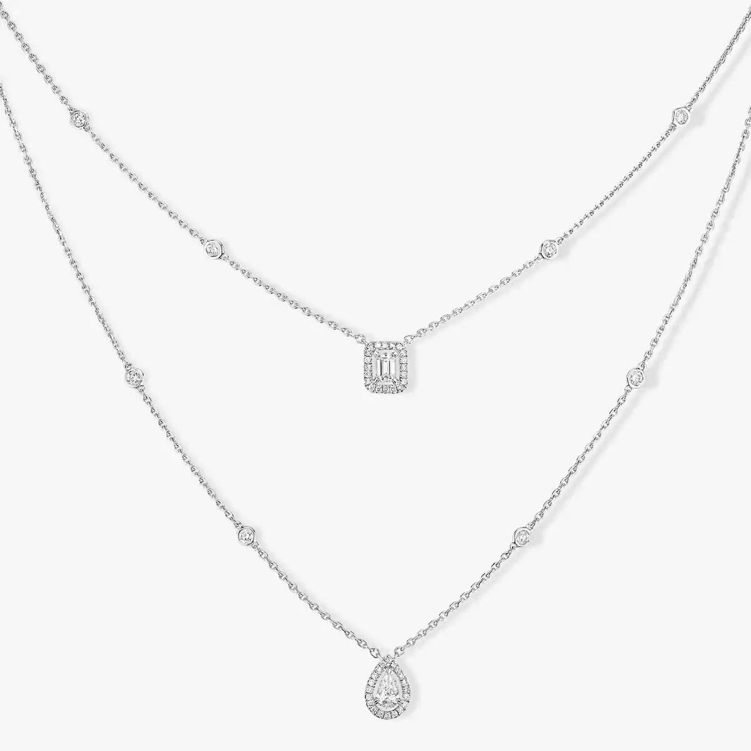 [Amore Jewelry]Diamond Necklace My Twin 2 Rows