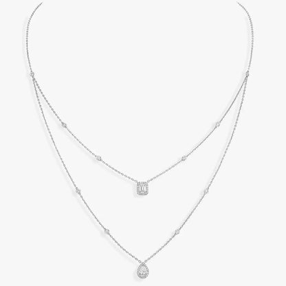 [Amore Jewelry]Diamond Necklace My Twin 2 Rows