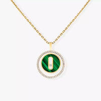 [Amore Jewelry]Lucky Move Diamond Necklace in Rose Gold and White Mother-of-Pearl