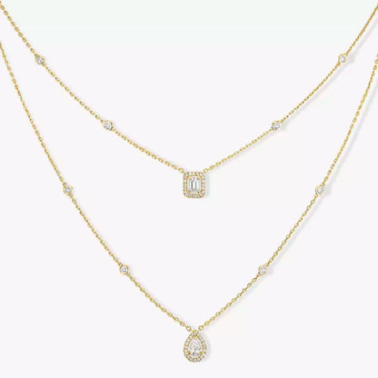 [Amore Jewelry]Diamond Necklace My Twin 2 Rows