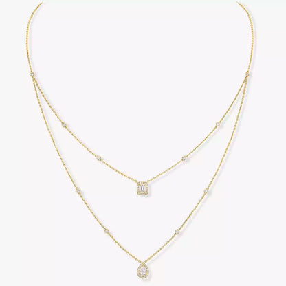 [Amore Jewelry]Diamond Necklace My Twin 2 Rows