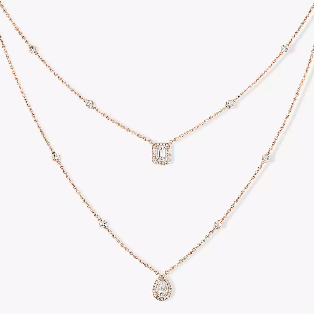 [Amore Jewelry]Diamond Necklace My Twin 2 Rows