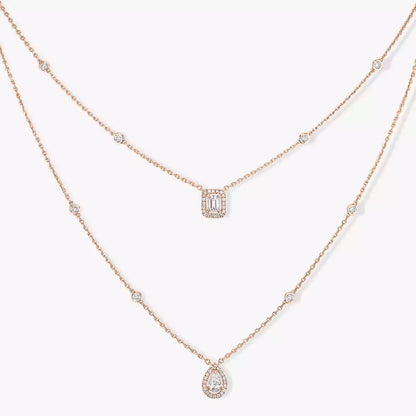 [Amore Jewelry]Diamond Necklace My Twin 2 Rows