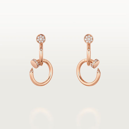 [Amore Jewelry]JUSTE HALF DIAMOND DOUBLE EARRINGS