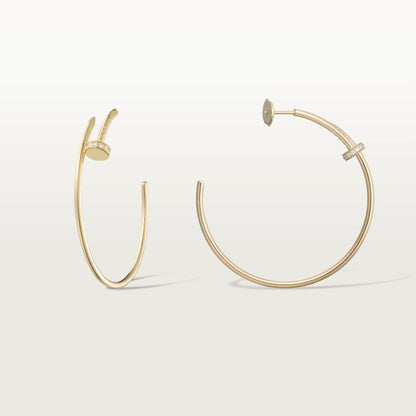 [Amore Jewelry]JUSTE HALF DIAMOND LARGE EARRINGS