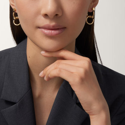 [Amore Jewelry]JUSTE NO DIAMOND DOUBLE EARRINGS