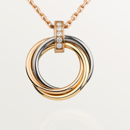 [Amore Jewelry]TRINITY NECKLACE GOLD  DIAMONDS