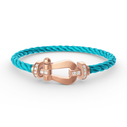 [Amore Jewelry]FORCE LARGE HORSESHOE HALF DIAMOND BRACELET ROSE GOLD