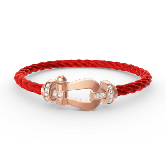 [Amore Jewelry]FORCE LARGE HORSESHOE HALF DIAMOND BRACELET ROSE GOLD