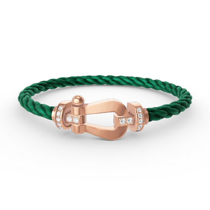 [Amore Jewelry]FORCE LARGE HORSESHOE HALF DIAMOND BRACELET ROSE GOLD