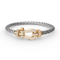[Amore Jewelry]FORCE LARGE HORSESHOE FULL DIAMOND BRACELET GOLD