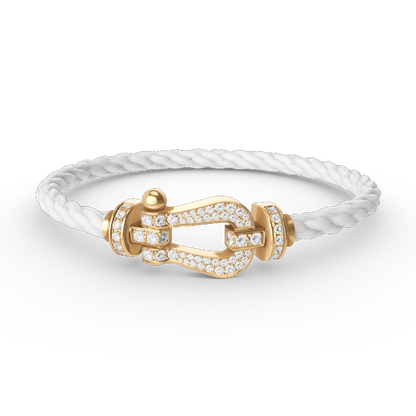 [Amore Jewelry]FORCE LARGE HORSESHOE FULL DIAMOND BRACELET GOLD