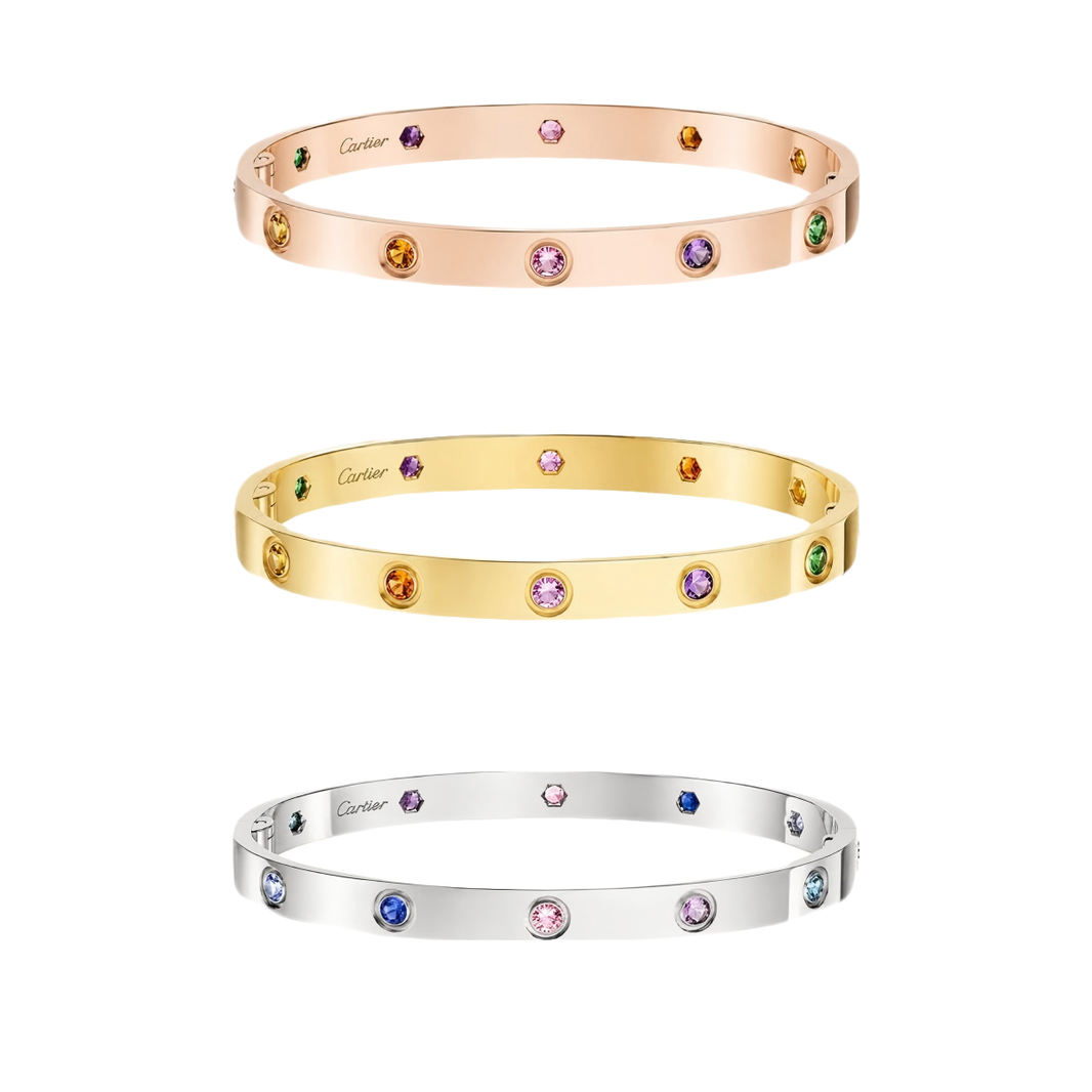 [Amore Jewelry]2026 RAINBOW LOVE BRACELET 6.1MM  10 DIAMONDS