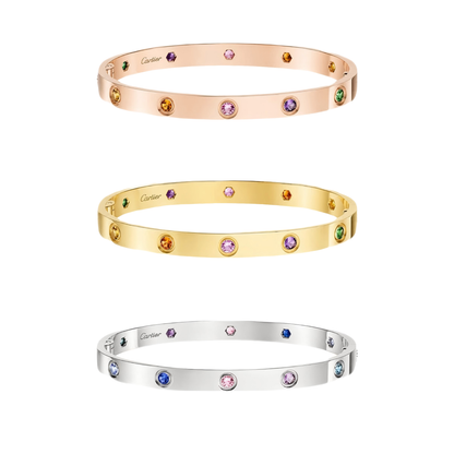 [Amore Jewelry]2026 RAINBOW LOVE BRACELET 6.1MM  10 DIAMONDS
