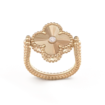 [Amore Jewelry]CLOVER RIVERSIBLE ROSE GOLD RING
