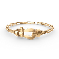 [Amore Jewelry]FORCE LARGE HORSESHOE CLASP  METAL BRACELET