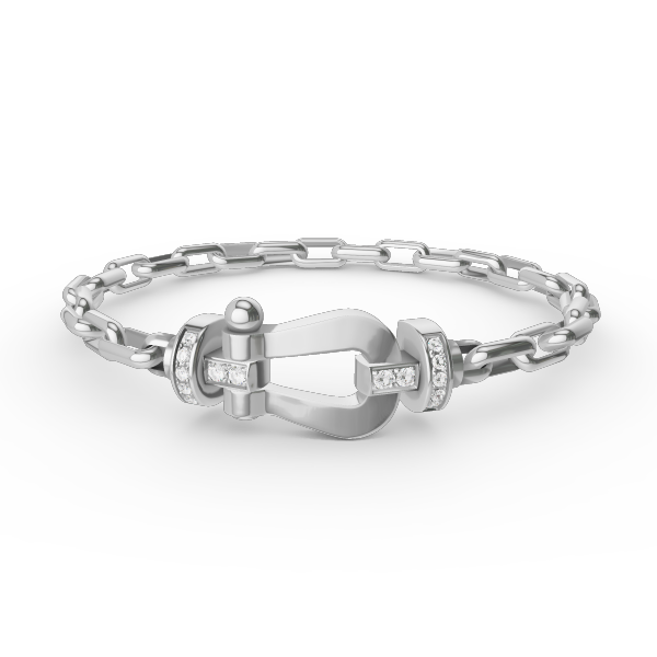 [Amore Jewelry]FORCE LARGE HORSESHOE CLASP  METAL BRACELET