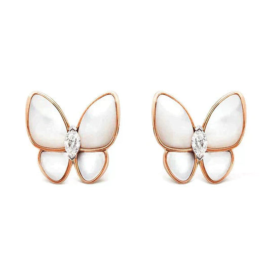 [Amore Jewelry]BUTTERFLY MOP DIAMOND EARRINGS