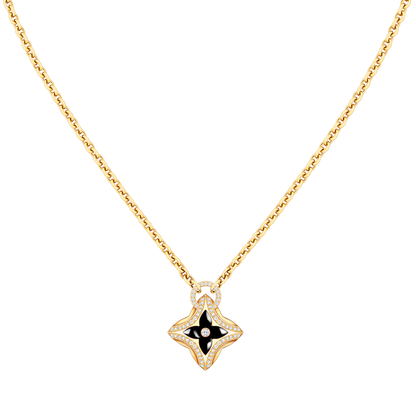 [Amore Jewelry]STAR PEDANT PINK GOLD DIAMOND NECKLACE