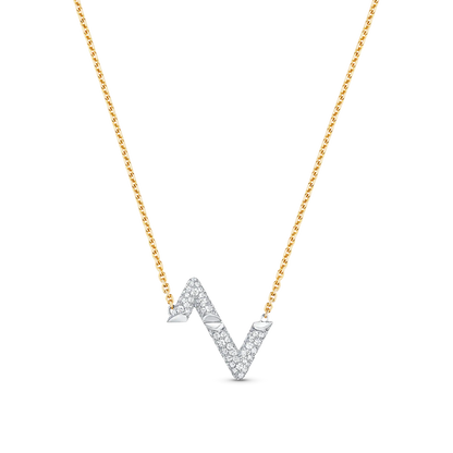 [Amore Jewelry]VOLT SILVER DIAMOND PEDANT NECKLACE