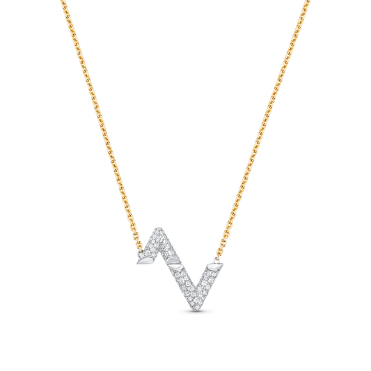 [Amore Jewelry]VOLT SILVER DIAMOND PEDANT NECKLACE