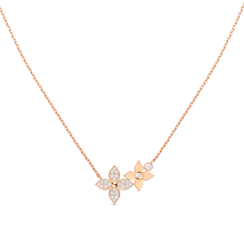 [Amore Jewelry]STAR BLOSSOM NECKLACE PINK GOLD DIAMONDS