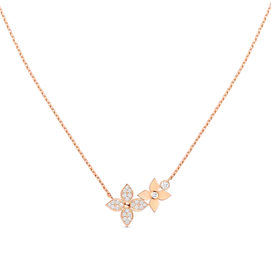 [Amore Jewelry]STAR BLOSSOM NECKLACE PINK GOLD DIAMONDS