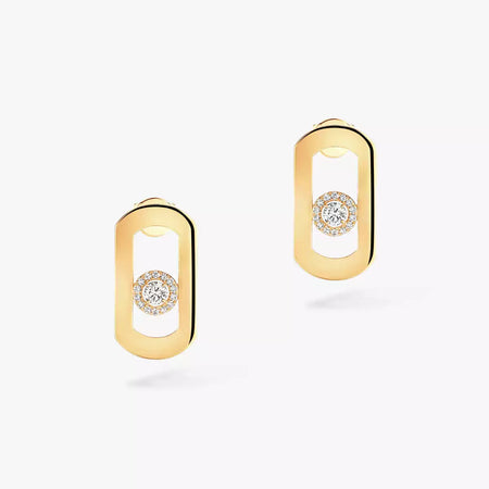 [Amore Jewelry]So Move Diamond Earrings in Yellow Gold