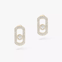 [Amore Jewelry]So Move Pave_-Set Diamond Earrings in Silver