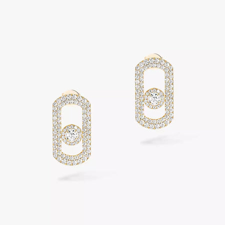 [Amore Jewelry]So Move Pave_-Set Diamond Earrings in Silver